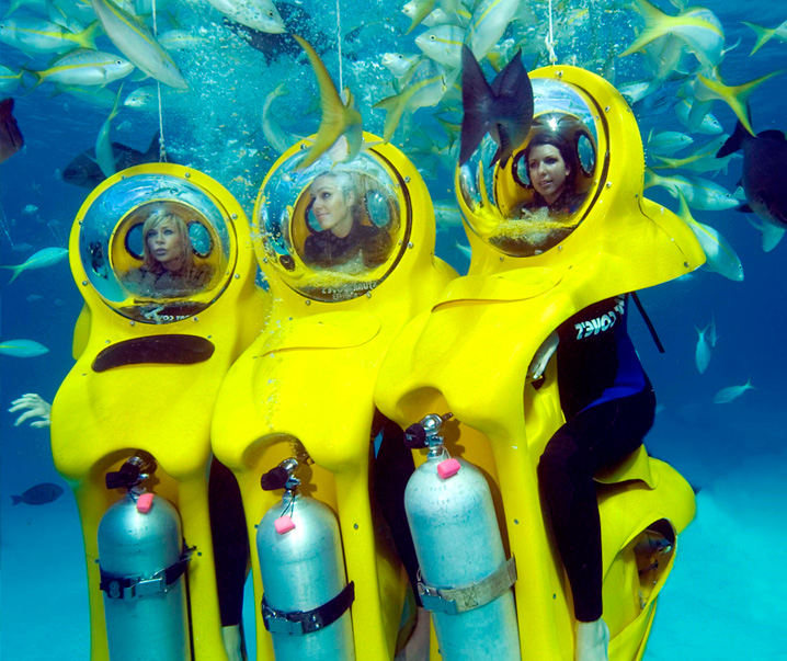 Bob Diving mit 3 Mädchen